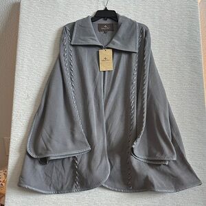 Patricia Nash Gray Women's Cape Coat NWT